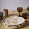 Tan Marbled Charger, Set of 4 - Image 2