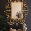 Ornate Rattan Framed Mirror