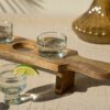 Tequila Flight with Four Glasses on a Wooden Tray - Image 3